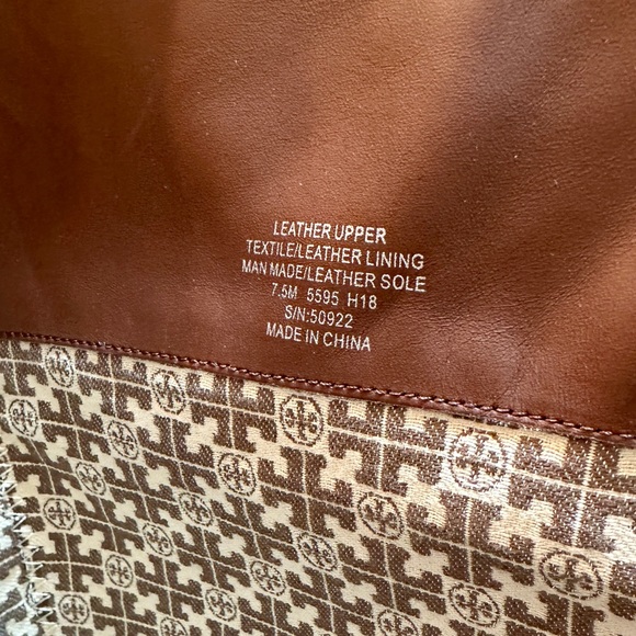 Tory Burch Women Adeline Tory Logo Brown Leather Riding Fashion Boots size 7.5 - Picture 7 of 11